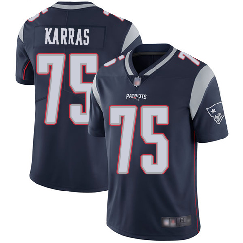 New England Patriots Football #75 Vapor Untouchable Limited Navy Blue Men Ted Karras Home NFL Jersey->new england patriots->NFL Jersey
